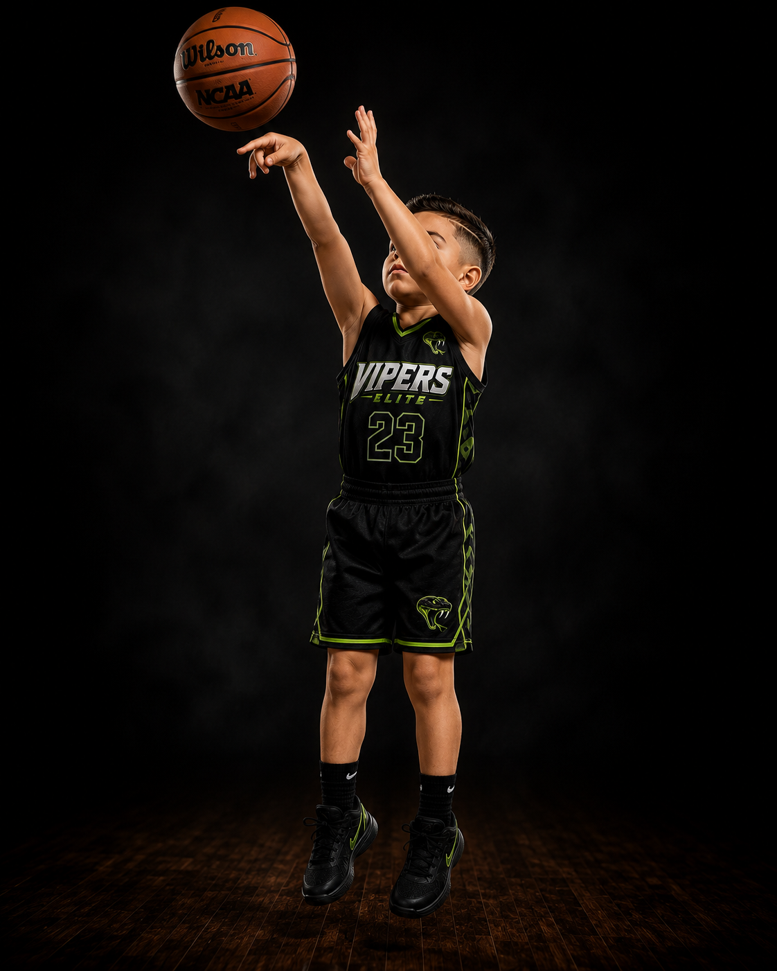Vipers Elite youth basketball player shooting